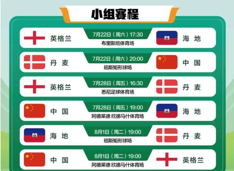 好世界杯直播时间_女足世界杯2023赛程表!中国女足赛程表!附开幕时间好世界杯直播时间,CCTV5直播