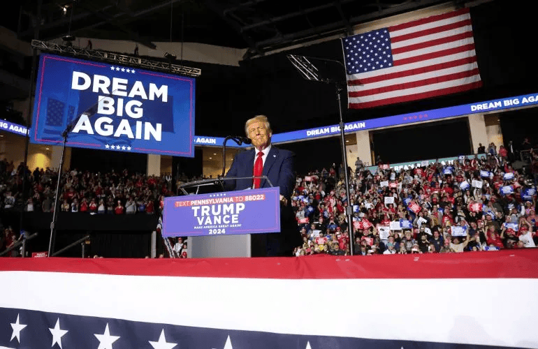 皇冠信用网出租足球_2024年美国大选最新动态:特朗普以188票对哈里斯99票暂时领先