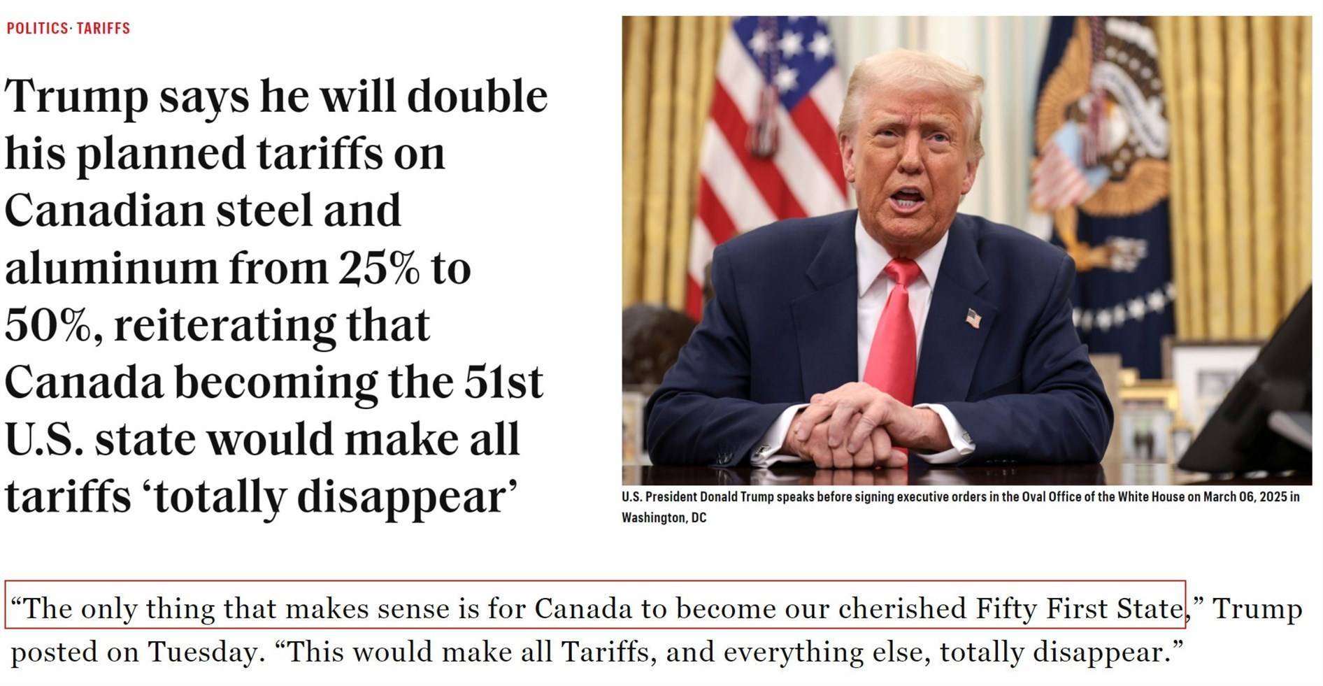 皇冠信用网代理注册_特朗普：成为“皇冠信用网代理注册我们珍爱的第51个州”就没关税了