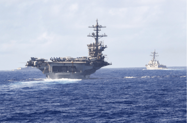 皇冠信用账号申请_美国航母卡尔文森号正在驶离台海前往中东