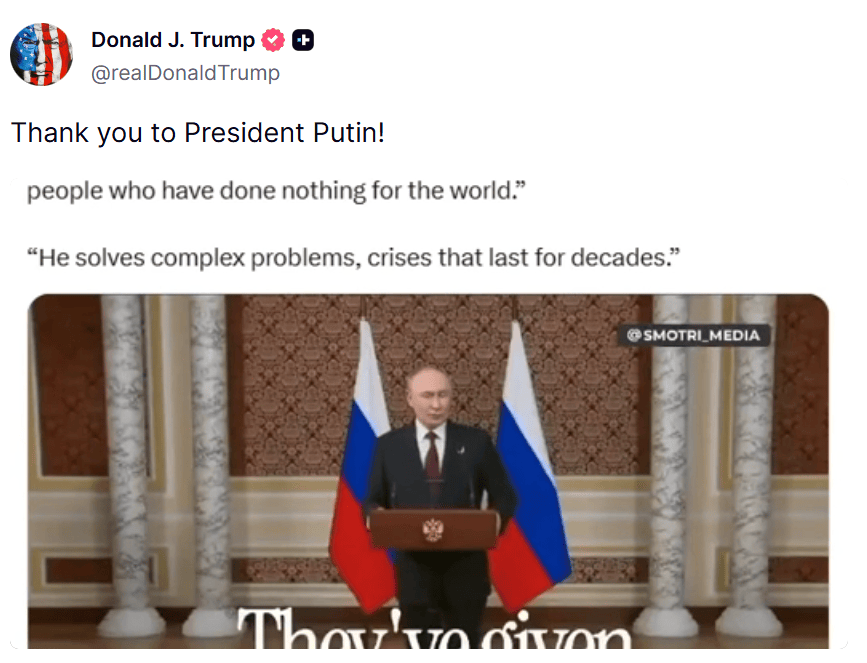 皇冠信用网怎么代理_特朗普无缘诺奖皇冠信用网怎么代理，普京发声：如果他真能搞定中东，那将是历史性时刻