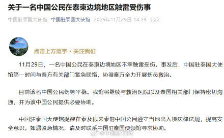 皇冠信用盘怎么申请_一名中国公民在泰柬边境地区触雷受伤